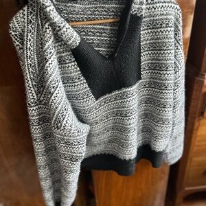 Central Park West Monochrome V-Neck Sweater